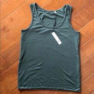 NWT Elie Tahari olive green tank top L